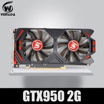 VEINEDA 그래픽 카드 GTX 950 2GB 128BIT 6612MHZ GDDR5 비디오 카드 NVIDIA GEFORCE 게임용 750 TI보다 강함, CHINA