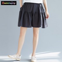 퀸앤조이 시원한 밴딩 플레어 큐롯 반바지***판매자 SSK무역***