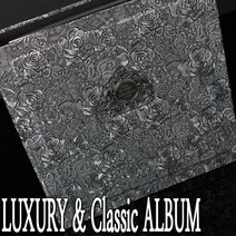 LUXURY통가죽앨범 대용량바인더형 접착식 or 포켓식 사진앨범, 상세설명 참조, AB979-레드브라운통가죽앨범/b.접착식속지(백지)50매