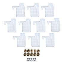10pcs 에코 솔벤트 프린터 잉크 댐퍼 DX5 프린트 헤드 엡손 프린트 헤드에 대한 Mutoh Galaxy Allwin 인간의 Xuli 플로터 4x3mm 튜브, 하나, 하얀