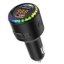 Eppfun Bluetooth 5.0 FM Transmitter for Car Wireless Radio Adapter and Receiver QC3.0 Dual USB/U Dis