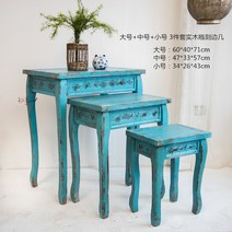 엔틱 테이블 선반 캐비닛 수납 가구 빈티지 우드 홈카페 벽걸이형 장식장 화장대 코솔장, D