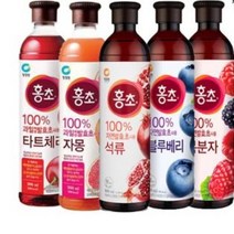 [여름맞이] 건강한 음료 청정원 홍초 900ml 2병 묶음구성 모음전/석류 타트체리 자몽 블루베리 복분자, 복분자900ml+블루베리900ml