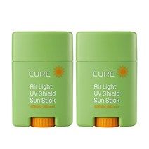 김정문알로에 큐어 UV쉴드 선스틱 20g 2개 (SPF50+) 선크림 스틱썬크림
