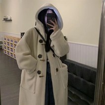에펠 양털 후드 롱 떡볶이 코트