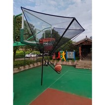 농구 슈팅 리턴 리바운드 농구대 골대 이동식 머신 가정용 연습 자동 휴대용 훈련 보조, 검은 색