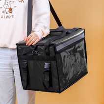 라이프랩 오토바이 배달가방 자전거 쿠팡이츠 보온 보냉 대형 피자 아이스 가방 배달 박스 블랙