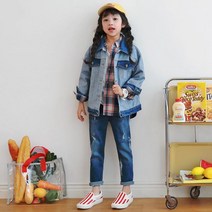 제니스튜디오 데이르배색데님자켓