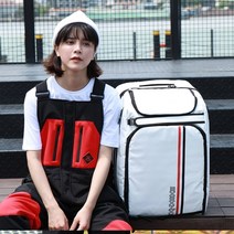 스노우보드데크 스노보드 스노우보드 세트 바인딩 22 xxx 배낭 어깨 스키 신발 싱글 및 더블 보드 가방 방수 대용량 건식 및 습식 분리 수거함, 흰색 TPU, 0cm
