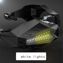 오토바이 핸드 가드 모토크로스 LED 라이트 핸드 가드 쉴드 SYM gts T1 maxsym 400i mio orbit 2 125 glo, 02 WHITE-LED
