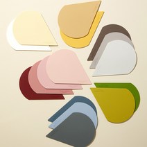 까사무띠 아모르 아망떼 실리콘 티 매트 16color & 2type holder AMORE AMANTE BPA FREE 2P 3P 홀더 테이블 찻잔받침 식탁매트, 버건디