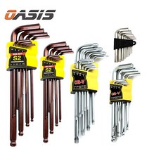 육각렌치 9PCS 멀티규격 볼렌치 호환 별 L 렌치 미니 만능 렌치 공구세트, S2육각렌치 중 고급형 9p