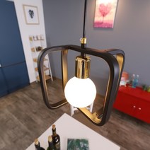 사프 1등 펜던트 식탁등 카페 포인트조명, LED볼구12W 주광색（하얀빛）