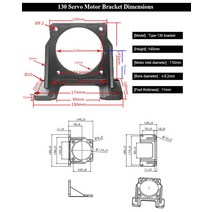 스탭 모터 감속기 서보모터 브래킷 액세서리 스텝 서보 NEMA17 23 24 34 42 52 수평 장착, [06] Servo 80 Bracket