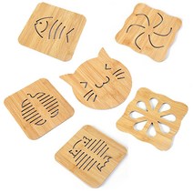 (원목 냄비받침 -모양임의) 나무 우드 냄비받침대 컵 받침 코스터 트레이, 1개