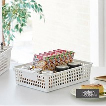 [모던하우스 창원점]깔끔하고 튼튼한 멀티바스켓 M 화이트 (35x25x9.5cm)_BT0523007