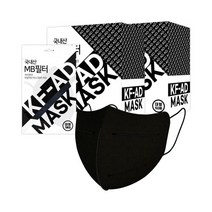 브이콧대 비말차단 마스크 KF-AD 블랙 대형 50+50 총 100매