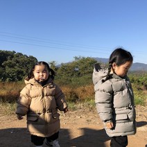 세인트키즈 밀크티 유아 아기롱패딩