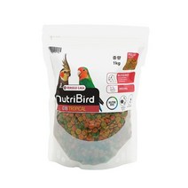 [앵무새펠렛] 버셀라가 뉴트리버드 G18 트로피칼 펠렛 1kg (재포장) /코뉴어/왕관앵무/모란앵무/퀘이커/썬코뉴어