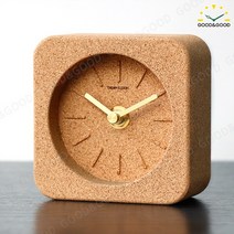 친환경 참나무 코르크 탁상시계 에코 향균 공방 시계, TC9-2코르크사각