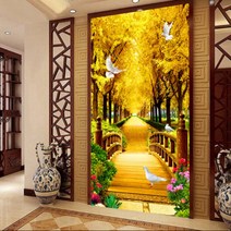 푸아이 3D 보석십자수 돈나무 비둘기 60x100 DIY 거실 사무실 집들이 개업선물 인테리어 소품(사이즈 6종)+행운십자수(30x30)LR039, 1세트, 60x100cm
