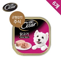 애견습식사료 시저 캔 닭고기 100g 6캔 나우사료 소형견사료 강아지간식 유기농사료 토우사료 강아지밥 대형견사료 강아지습식사료 푸들사료 강아지패드