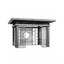 옥상 파고라 차양 조립식 방갈로 오두막 정원 꾸미기, 고급형 모델