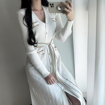 페미닌 플리츠 롱스커트