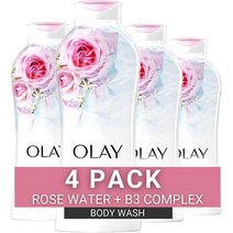 올레이 바디워시 로즈워터 스위트넥타 Olay Fresh Outlast Body Wash Rose Water Sweet Nectar 650ml 4팩