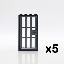 산업용 사다리 도시 친구 집 MOC 부품 울타리 계단 사다리 게이트 빌딩 블록 도어 창 인물 성 정원 벽돌 장, 10 5pcs black no.1