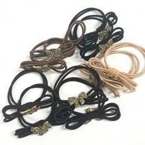 리본 큐빅 헤어끈 머리끈 10개세트