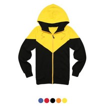 기타 바보사랑[티티뱅크]브이배색 터틀넥 후드 지퍼 V