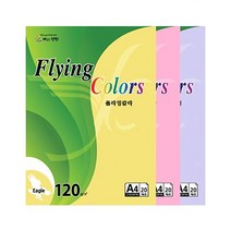 삼원 플라잉칼라 A4 120g 20매 / 양면 색상지 복사지 용지