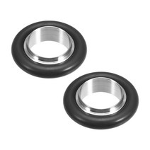 Uxcell 2 개 센터링 링 KF-16 진공 피팅 ISO-KF 플랜지 29.6mm x 15.6mm 불소 고무 오링, 없음, 한개옵션0