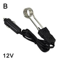 차량용 온수기 12V 24V 휴대용 전기 자동차 여행 캠핑 피크닉 미니 보일러 뜨거운 물 커피 침수 여행, 02 12V black
