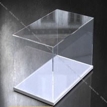 대형 아크릴 쇼케이스 전시 상자 투명케이스피규어 장식장 강아지산소방, 검은색바닥, 100x30x30