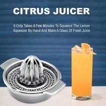 레몬착즙기 과일짜는기계 레몬즙짜개 휴대용 핸드 Juicer 오렌지 레몬 감귤류 라임 과일 주스 압착기 주방 가제 도구 블렌더 스틸 수동, [01] 1 PC