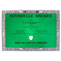 [G1P] 수채화지 20매 아르쉬패드 아크릴 수채화용패드 과슈 18X26중목 수채화패드 캔손 300g ( G1P/ 373747EA )