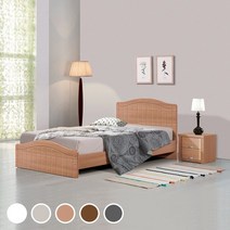 키즈돔 줄리아 슈퍼싱글침대_오크 / 양면매트 포함, 화이트