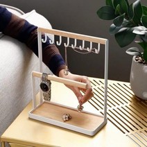 원목 우드 악세사리 정리함 쥬얼리 진열대 정리대 목걸이 귀걸이 시계 차키 트레이 화이트 인테리어 수납함