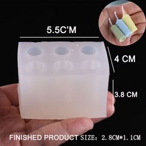 블루 베리 라즈베리 양초 금형 3D 시뮬레이션 과일 실리콘 DIY 초콜릿 베이킹 케이크 수제 공예 용품, 6 Hole