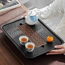 차판 차트레이 다도쟁반 이효리 Wujinshi 차 트레이 가정용 세트 배수 물 작은 빛 럭셔리 현대 건식 양조 테이블 보관 바다, [09] 8사각 플라워 윈도우(수납 및 행 겸용)/36