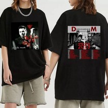 머슬핏 기능성 반팔 Depeche Mode 메멘토 모리 월드 투어 티셔츠 남녀공용 팬 여자친구 남자친구 선물 프린트 스트리트 패션