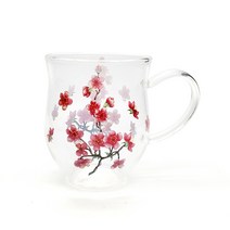 고원 레트로 유리컵400ml 매화, 단품, 1개