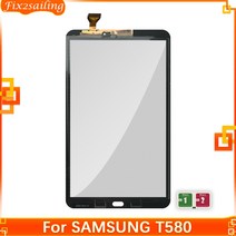 새로운 전면 유리 T580 터치 스크린 삼성 갤럭시 탭 A 10.1 SM-T585 패널 디지타이저 센서 100% 작업, Original White
