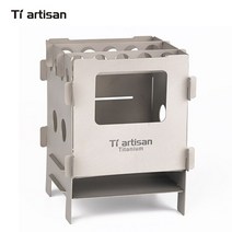 캠핑 화목난로 펠렛난로 펠릿 장작난로 Tiartisan-야외 캠핑 하이킹 초경량 티타늄 우드 스토브 멀티 연료, 02 1pcs titanium stove