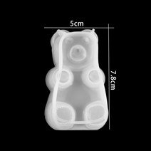 레진아트 석고방향제 재료 몰드 모음 1pcs 3D 곰 실리콘 곰 팡이 DIY 아기 생일, L