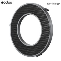 Godox-R200 200W LED 링 플래시 헤드 Godox AD200/ AD200Pro 플래시용 3 단계 밝기 카메라 브래킷 운반 가방 포함, [02] R200-HC20