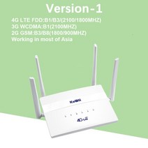 lte라우터 휴대용 와이파이 라우터 포켓파이 kuwfi 4g wifi 300mbps 무선 4개의 고이득 외부 안테나가 있는 넓은 범위 4g 브라질 경로는 최대 32명의 사용자, 화이트-1