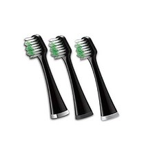 162797 Waterpik 트리플 소닉 교체용 칫솔모 컴플리트 케어 교체용 칫솔모 STRB-3WW 3카운트 흰색, 검정